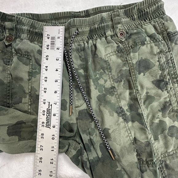 By Anthropologie Womens Green Camo Jogger Pants Medium Tencel Drawstring Waist - Picture 8 of 10